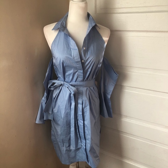 🆕 White Eyelash Cold Shoulder Dress - Picture 7 of 9